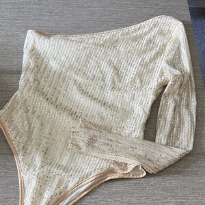 Sequin Long Sleeve Bodysuit
